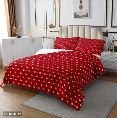 Comfortable Cotton Printed Double Size 1 Bedsheet With 2 Pillowcovers