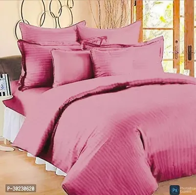 Comfortable Cotton Solid King Size 1 Bedsheet With 2 Pillowcovers