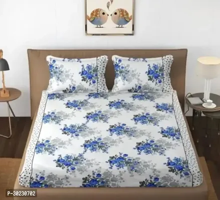 Comfortable Cotton Printed Double Size 1 Bedsheet With 2 Pillowcovers