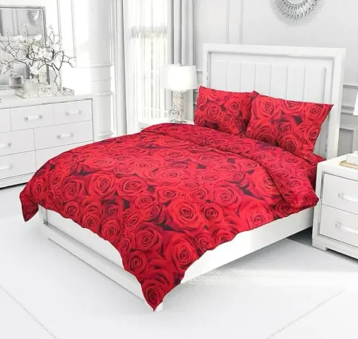 Printed Double Bedsheet with 2 Pillow Cover