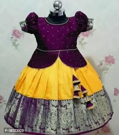 Alluring Purple Acrylic Woven Design Lehenga Cholis For Girls