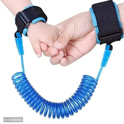Child Anti Lost Strap Skin Care Wrist Link Belt Sturdy Flexible Safety Harness for Travel Outdoor Shopping Blue Color-thumb0