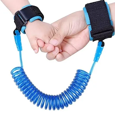 Child Anti Lost Strap Skin Care Wrist Link Belt Sturdy Flexible Safety Harness for Travel Outdoor Shopping Blue Color