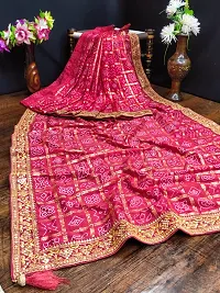 Elegant Red Georgette Embroidered Saree with Blouse Piece-thumb1