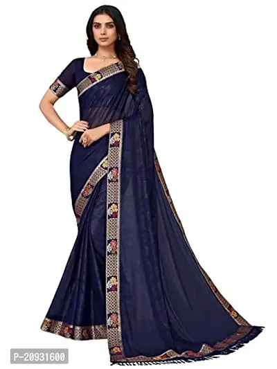 Beautiful Silk Blend Self Pattern Women Saree with Blouse Piece