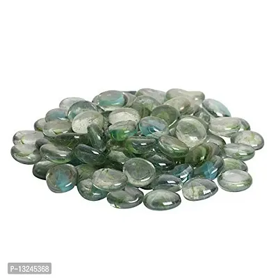 Vannef Stone Glossy Finish Decorative Shiny Glass Pebbles For Aquarium Vase Filler Home Garden And Outdoor Decoration (Multi_Transparent_500Gm)