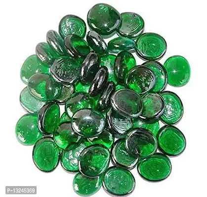 Vannef Stone Glossy Finish Decorative Shiny Glass Pebbles For Aquarium Vase Filler Home Garden And Outdoor Decoration (Natural_Green_500Gm)-thumb3