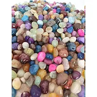 Vannef Stone Polished Glossy Decorative Onyx Pebbles Stones For Home Decor, Garden, Table Decoration And Vase Fillers (Multicolour_500Gm)-thumb1