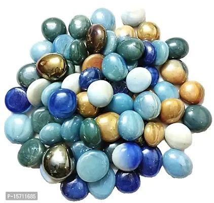 VANNEF Stone Special Polished Shiny Glass Pebbles for Home Garden Aquarium Landscape Outdoor Decoration (950gm)