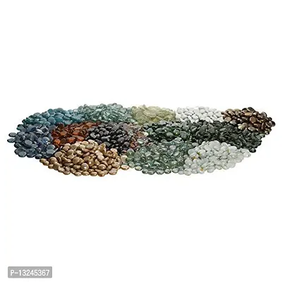 Vannef Stone Glossy Finish Decorative Shiny Glass Pebbles For Aquarium Vase Filler Home Garden And Outdoor Decoration (Multi_Colour_500Gm)