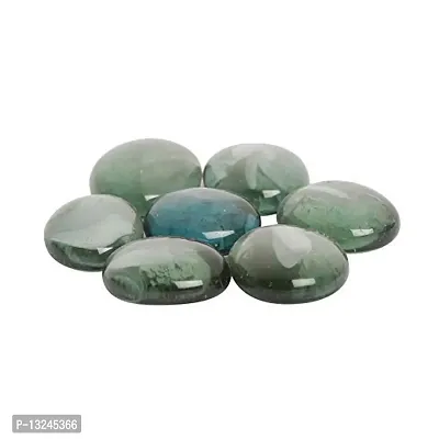 Vannef Stone Glossy Finish Decorative Shiny Glass Pebbles For Aquarium Vase Filler Home Garden And Outdoor Decoration (Leafy_Green_500Gm)-thumb2