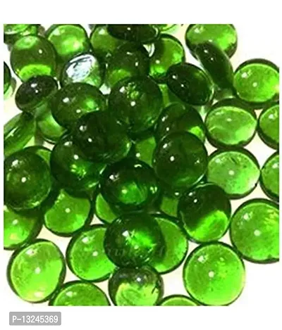 Vannef Stone Glossy Finish Decorative Shiny Glass Pebbles For Aquarium Vase Filler Home Garden And Outdoor Decoration (Natural_Green_500Gm)