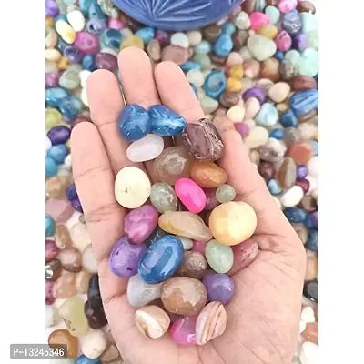 Vannef Stone Polished Glossy Decorative Onyx Pebbles Stones For Home Decor, Garden, Table Decoration And Vase Fillers (Multicolour_500Gm)-thumb3