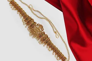 Chigold Gold-Plated Stone Studded Luxmi Kamarband Belly-Chain Tagdi for Women-thumb2