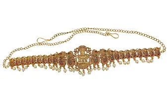 Chigold Gold-Plated Stone Studded Luxmi Kamarband Belly-Chain Tagdi for Women-thumb1
