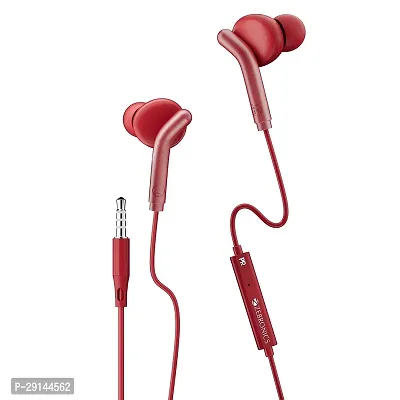 Stylish Red In-ear Wired Headphones With Microphone-thumb0