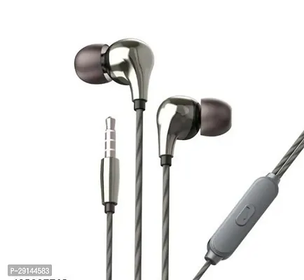Stylish Black In-ear Wired Headphones With Microphone