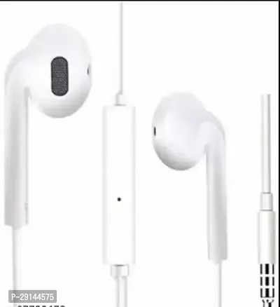 Stylish White In-ear Wired Headphones With Microphone-thumb0