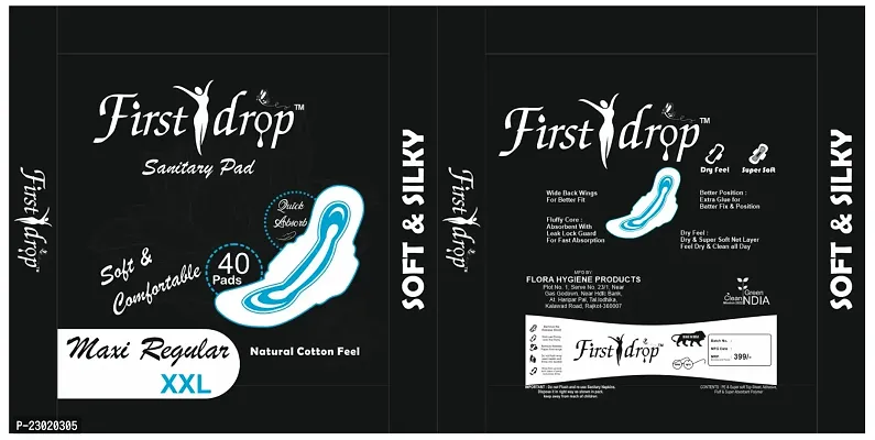 Frist Drop  Jumbo XXL New Feel Soft Thin Dry Cottony Sanitary Napkin Pad With Wing For Women Girl (40)