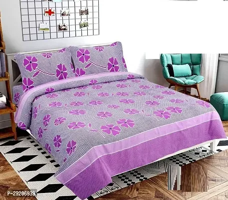 Comfortable Microfiber Printed Flat Bedsheet with Pillow Covers