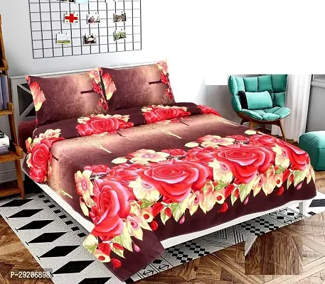 Comfortable Microfiber Printed Flat Bedsheet with Pillow Covers