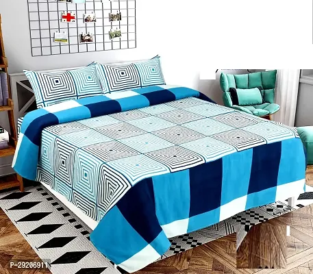 Comfortable Microfiber Printed Flat Bedsheet with Pillow Covers