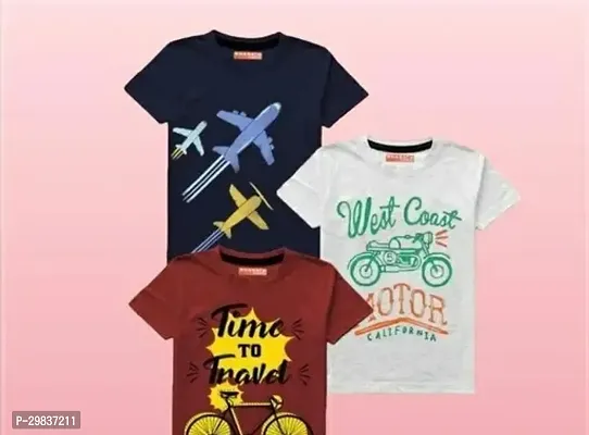 Stylish Cotton T-Shirt for Kids Pack of 3