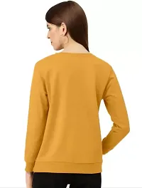 Elegant Yellow Cotton Lycra Printed T-Shirt For Women-thumb1