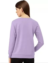 Elegant Purple Cotton Lycra Printed T-Shirt For Women-thumb1