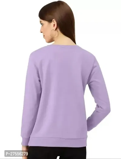 Elegant Purple Cotton Lycra Printed T-Shirt For Women-thumb2