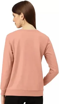 Elegant Peach Cotton Lycra Printed T-Shirt For Women-thumb1