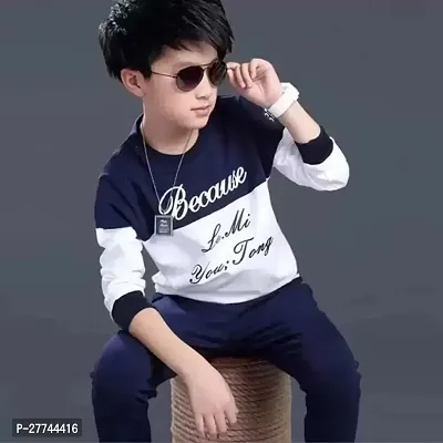 Stylish Multicoloured Cotton Blend T-Shirt For Boy-thumb0