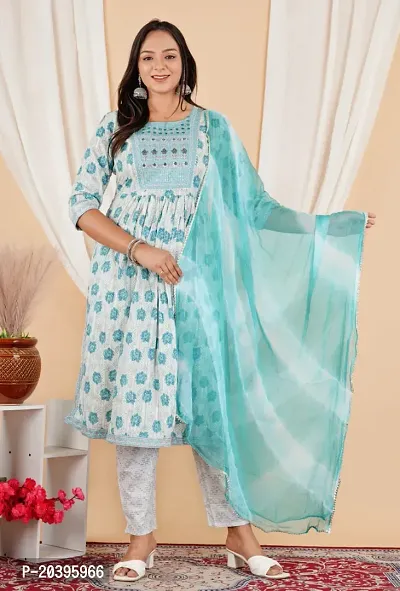 Stylish Rayon Kurta With Dupatta And Bottomwear-thumb0