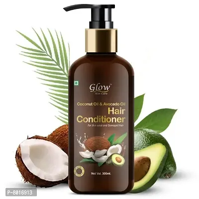 Glow Skin Care Coconut oil  Avocado Oil Conditioner 300 Ml-thumb0