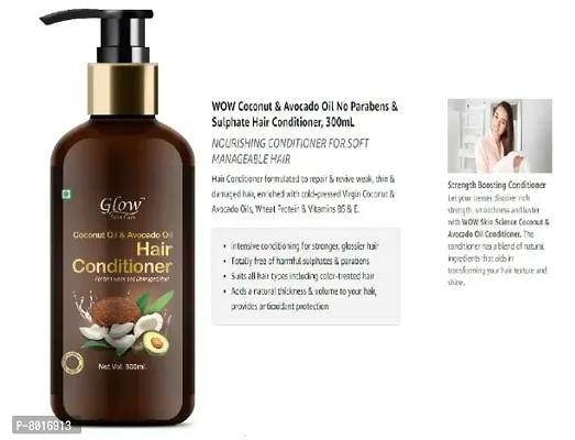 Glow Skin Care Coconut oil  Avocado Oil Conditioner 300 Ml-thumb2