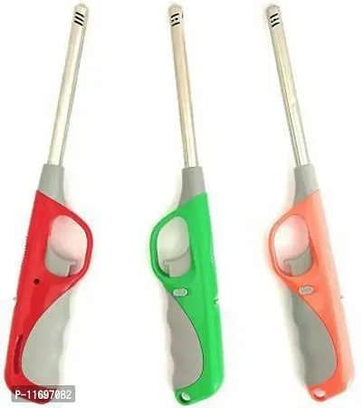 Flame Lighter, Steel Gas Lighter (Multicolor, Pack Of 3) Plastic, Steel Gas Lighter (Multicolor, Pack Of 3)