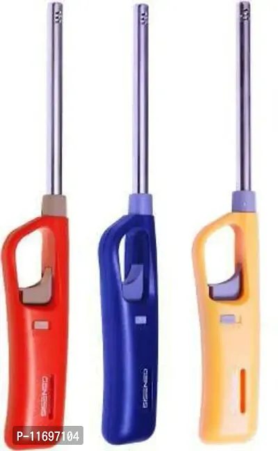 Plastic, Steel Gas Lighter (Multicolor, Pack Of 3)