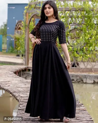 Beautiful Indo-western Black Sequinned Taffeta Silk Gown