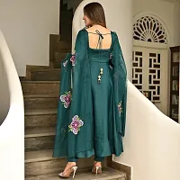 Trendy Solid Georgette Gown For Women-thumb2