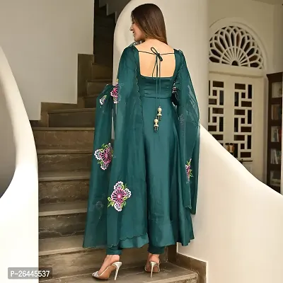 Trendy Solid Georgette Gown For Women-thumb3