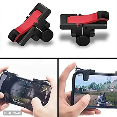 PUBG Trigger Mobile Gaming Controller Sensitive Aim and Fire Red Black-thumb0