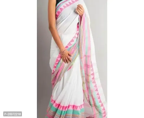 Beautiful Multicoloured Cotton Silk Printed Saree Without Blouse Piece For Women