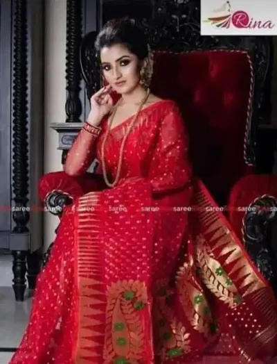 Attractive Cotton Silk Saree without Blouse piece 