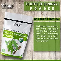 Vihado Natural Bhringraj Powder for hair growth and conditioning - 50g (Pack of 1)-thumb1