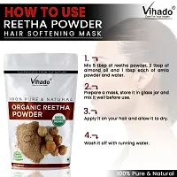 Vihado 100% Natural Organic Reetha Powder For Hair Growth-250g (Pack of 1)-thumb4