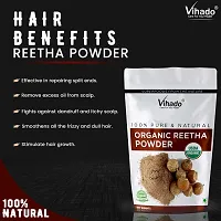 Vihado 100% Natural Organic Reetha Powder For Hair Growth-250g (Pack of 1)-thumb2