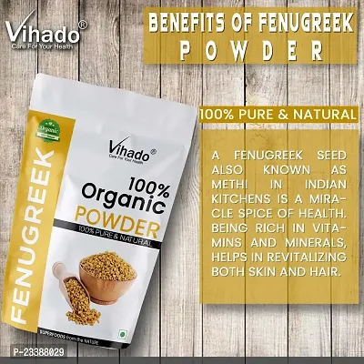 Vihado Organic Natural  Fenugreek Seed Powder (methi) 400g (Pack of 1)-thumb2