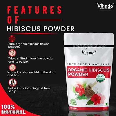 Vihado Organic 100% Pure Hibiscus Powder 50g (Pack of 1)-thumb5