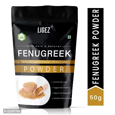 LIGEZ Organic 100% Herbal Fenugreek Powder (Methi Powder) - 50g (Pack of 1)-thumb0