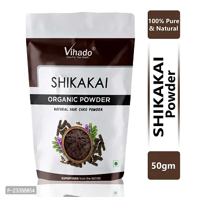 Vihado 100% Natural Organic Shikakai Powder for Hair Growth and Shine 50g (Pack of 1)